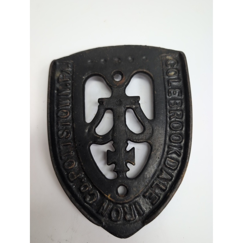 Cast Iron Trivet Colebrookdale Iron Co. Pottstown PA Cross Crown
